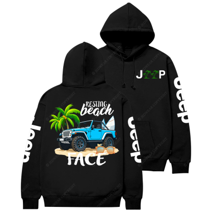 Resting Beach Face Jp Casual Hoodie