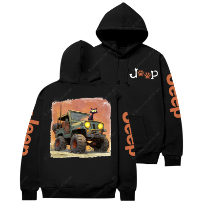 The Cat Drive A Car Jp Casual Hoodie