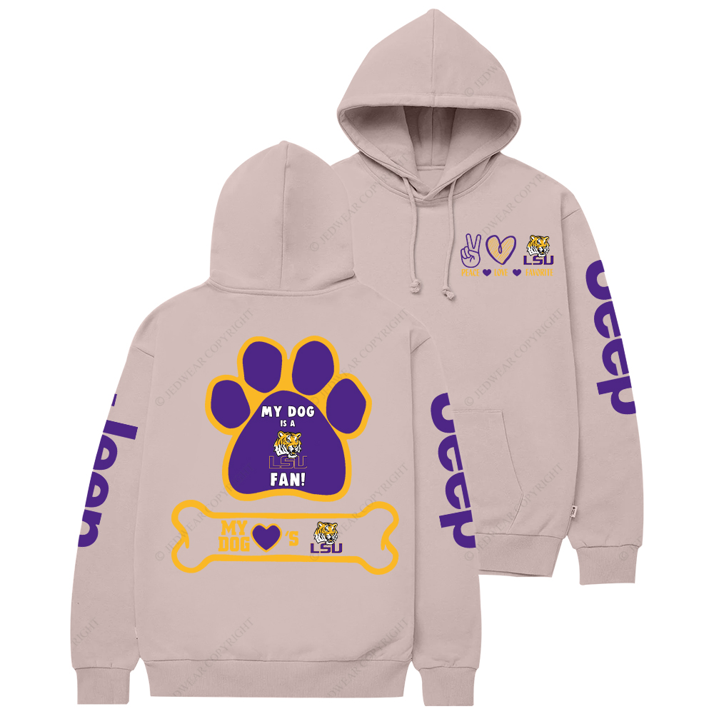 LSU Tigers Paw Print Jp Casual Hoodie