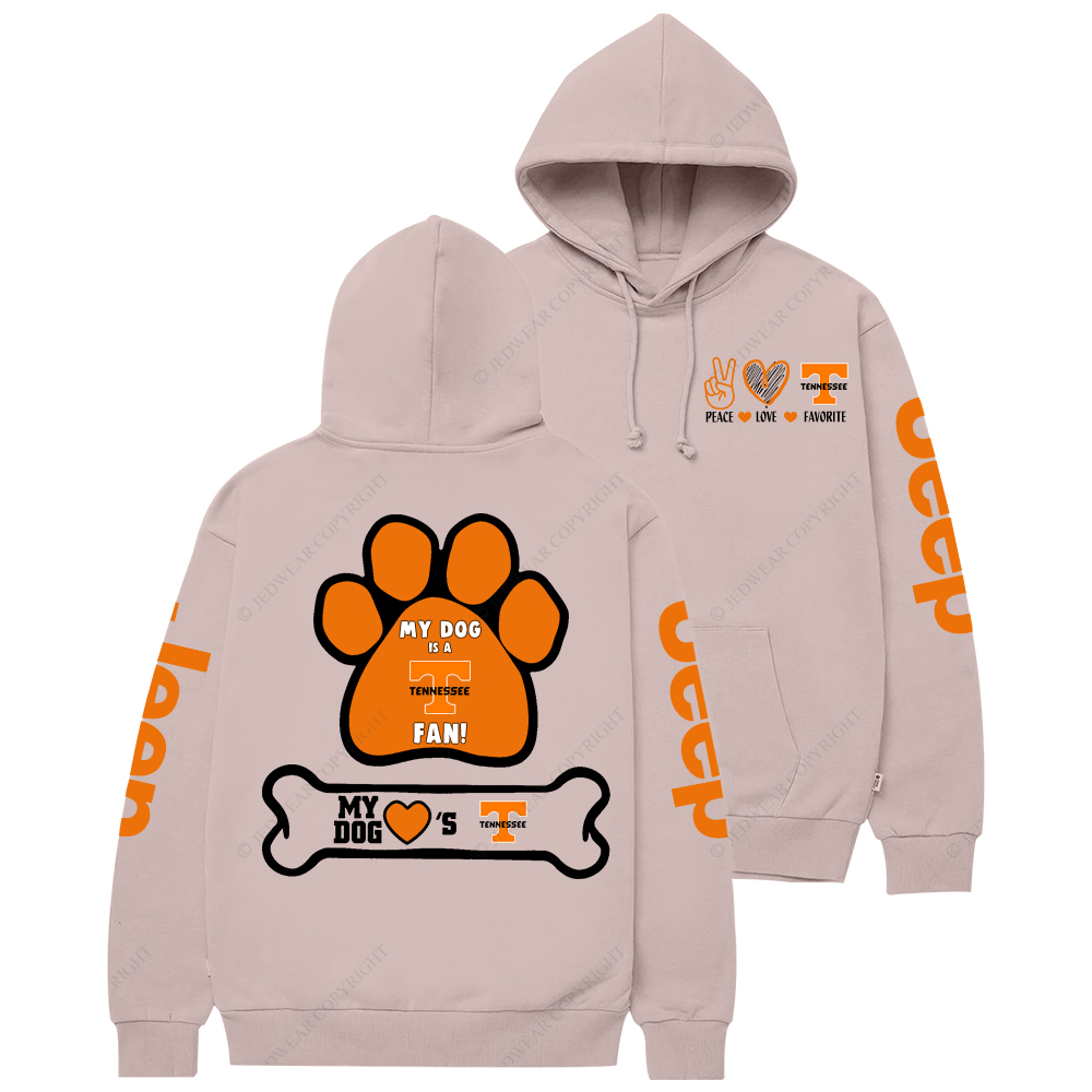 Tennessee Paw Print Jp Casual Hoodie