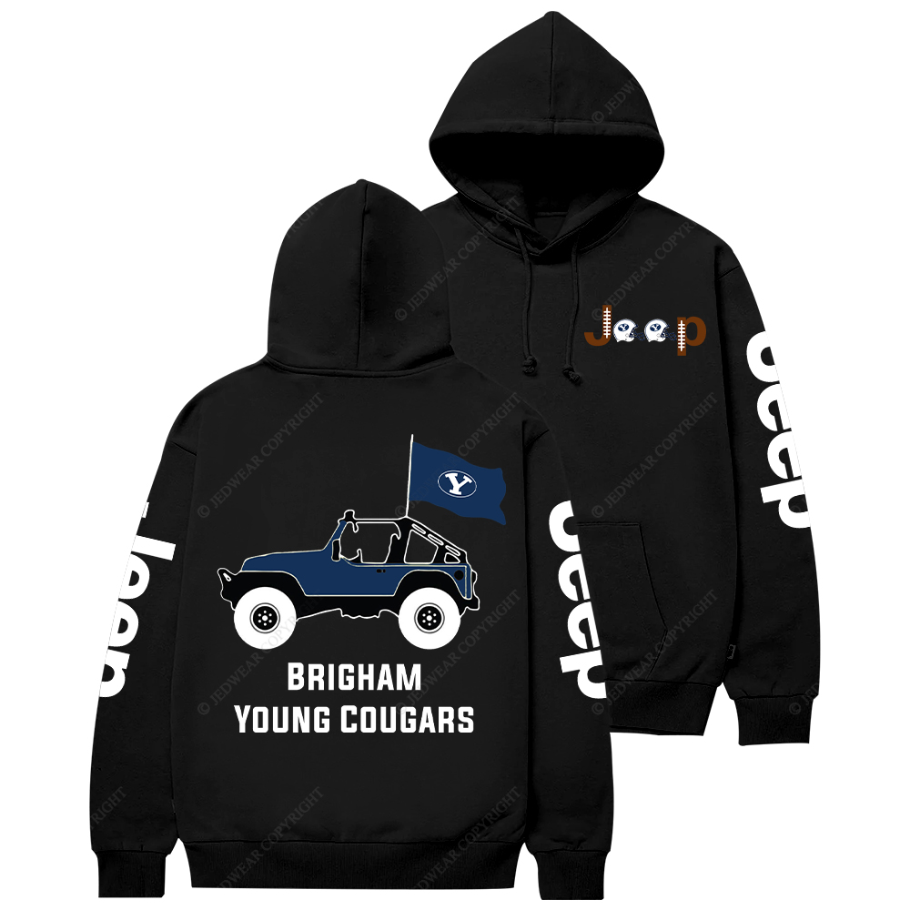 Brigham Young Cougars Football Jp Casual Hoodie