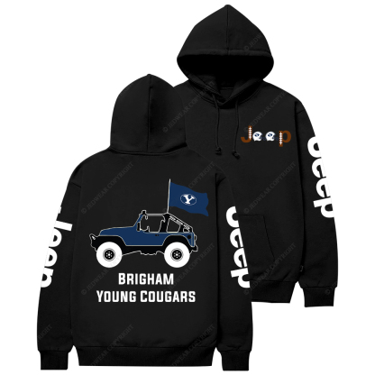 Brigham Young Cougars Football Jp Casual Hoodie