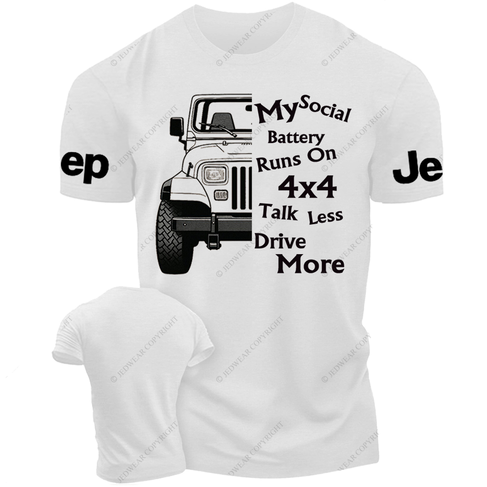 My Social Battery Runs On 4x4 Jp Girl T-Shirt