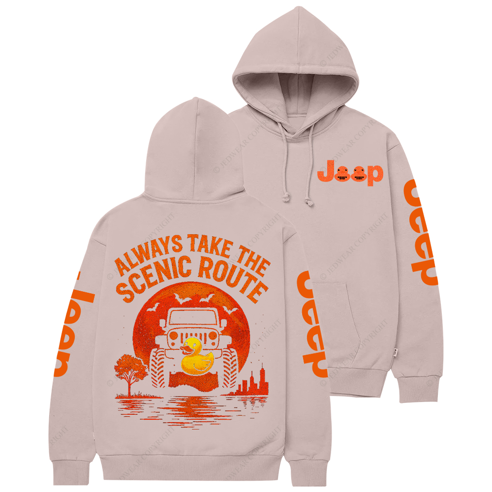 Duck Always Take The Scenic Route Jp Casual Hoodie