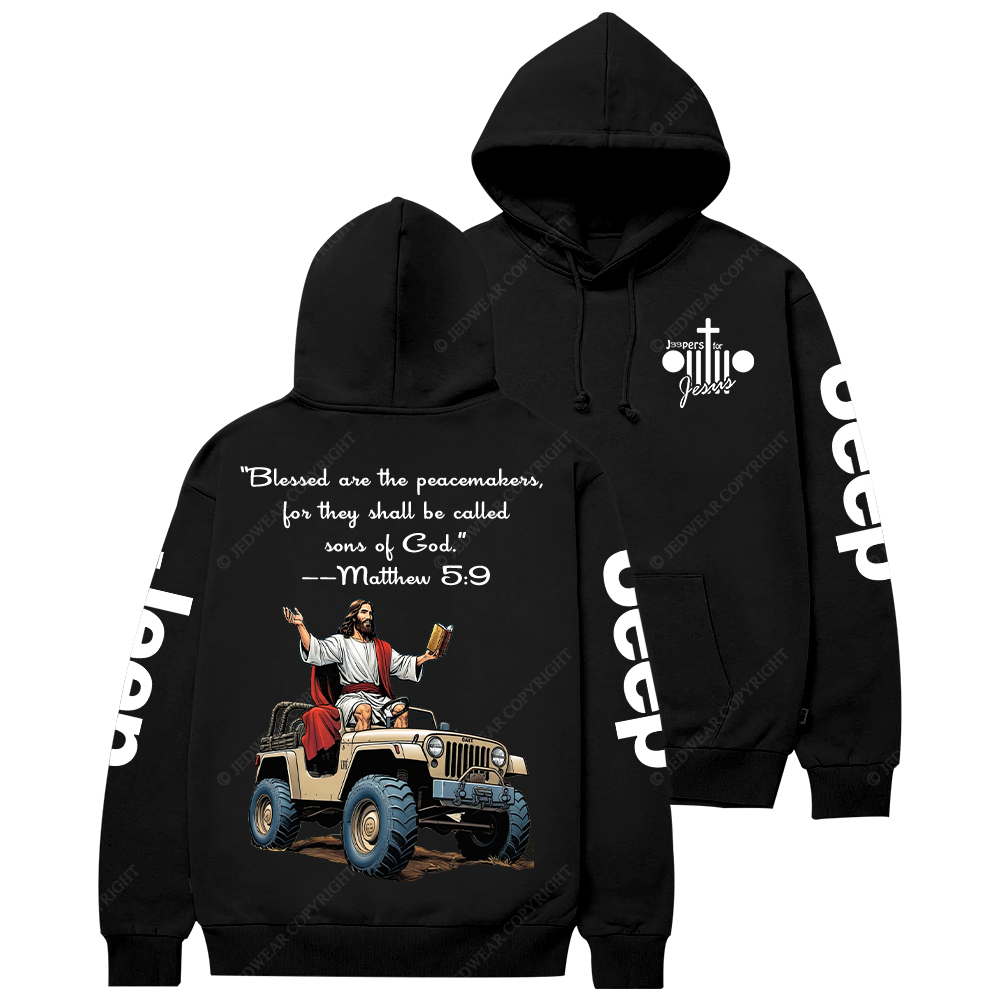 Blessed Are The Peacemakers Religion Jesus 5:9 Jp Casual Hoodie