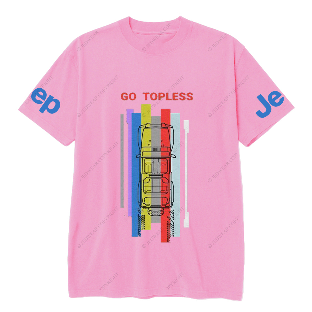 Go Topless Top View Of Car Tire Tracks JP T-Shirt