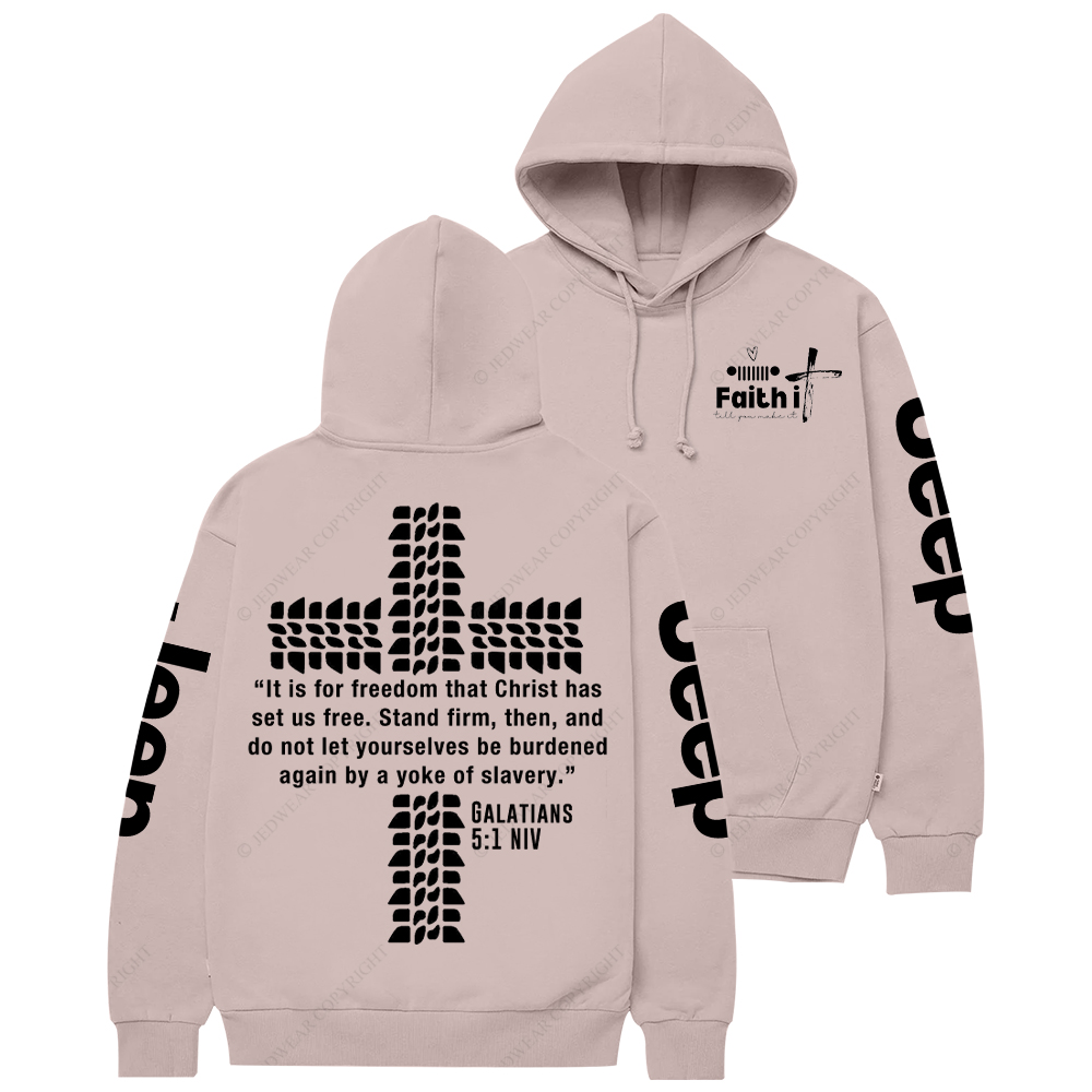 Faith Galatians 5:1 niv Religion Jesus Jp Casual Hoodie