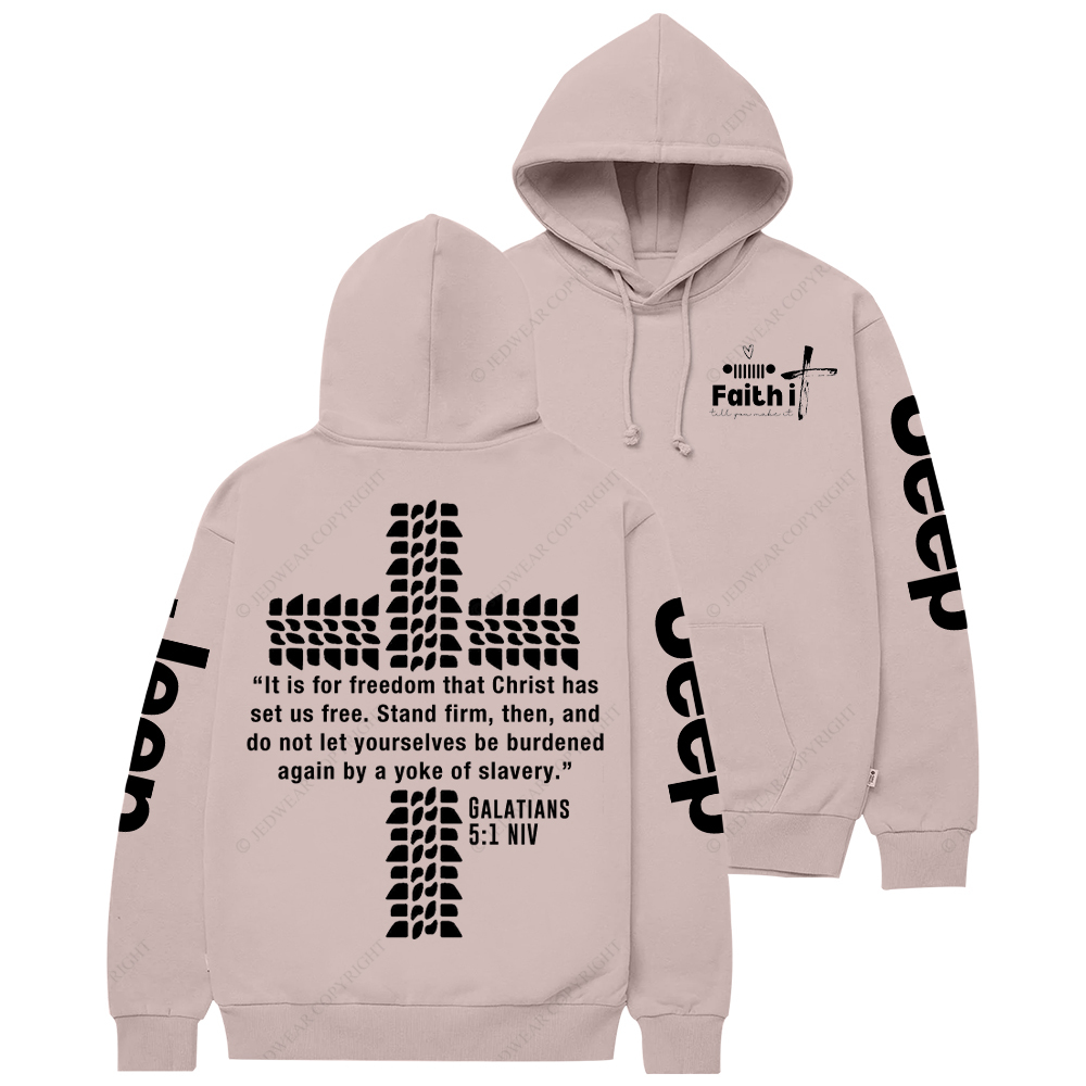 Faith Galatians 5:1 niv Religion Jesus Jp Casual Hoodie