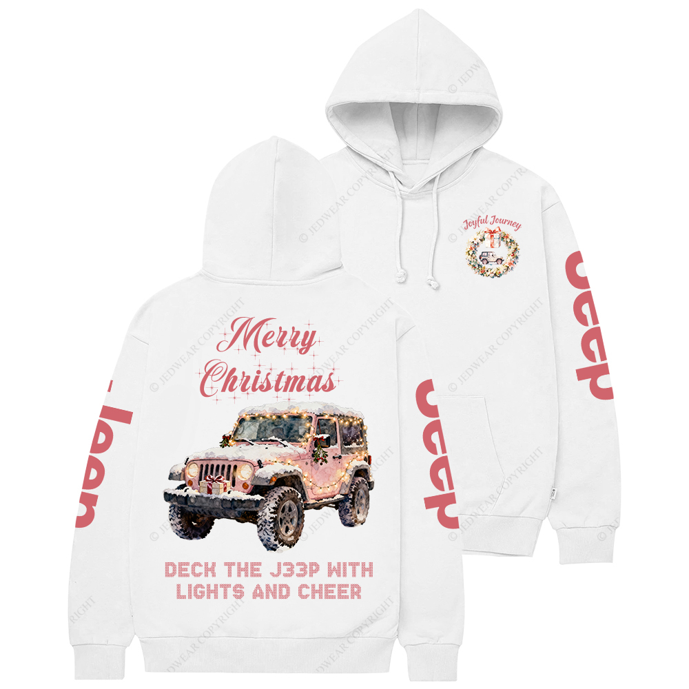 Deck The J33p With Lights And Cheer Merry Christmas Jp Casual Hoodie