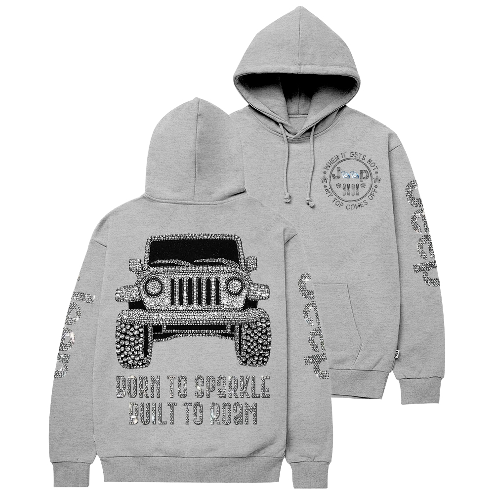 Bling Car Born To Sparkle Built To Roam Jp Casual Hoodie