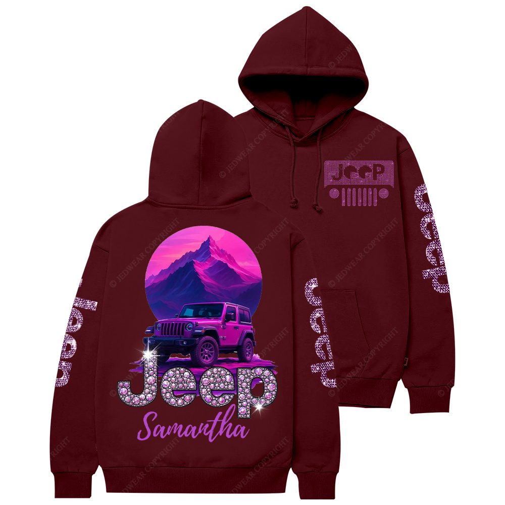 Bling Car Purple Samantha Jp Casual Hoodie