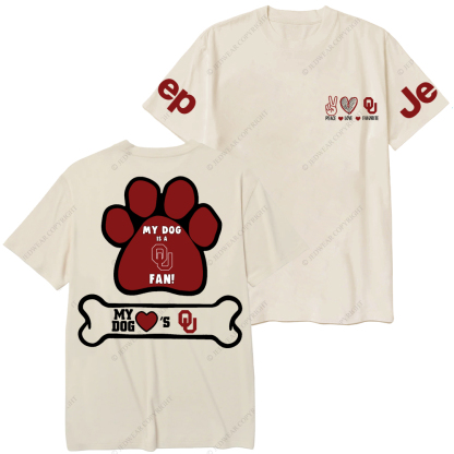 Oklahoma Sooners Paw Print Jp T-Shirt