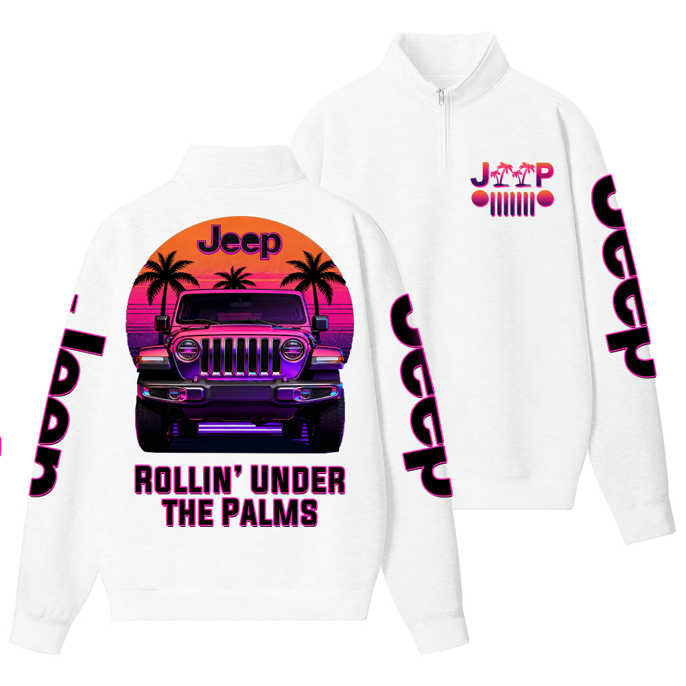Rollin’ Under the Palms Jp Half-Zip Jacket Sweatshirt