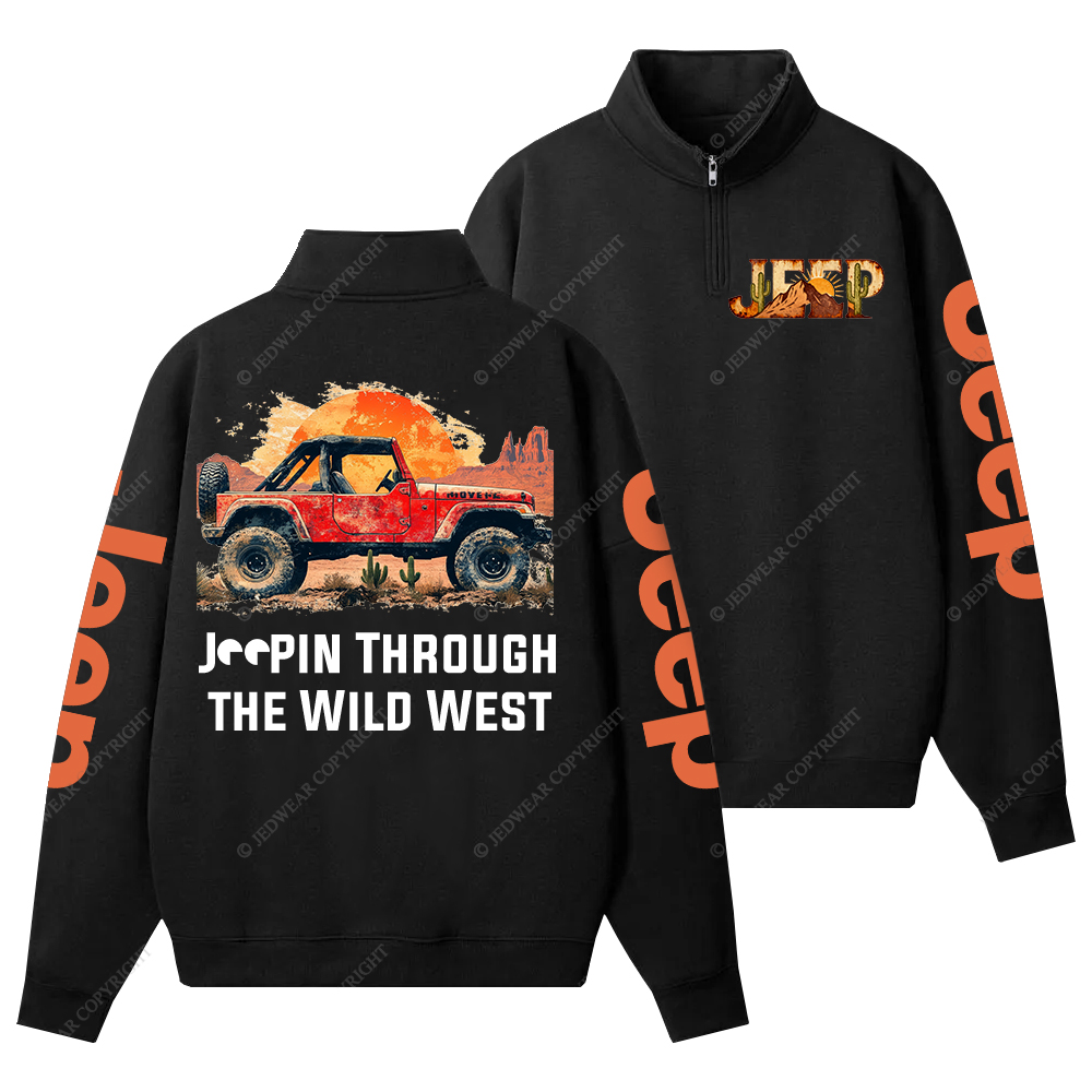 Through The Wild West Jp Half-Zip Jacket Sweatshirt