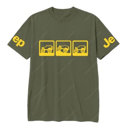 The Car Is Driving On Three Different Road Conditions JP T-Shirt