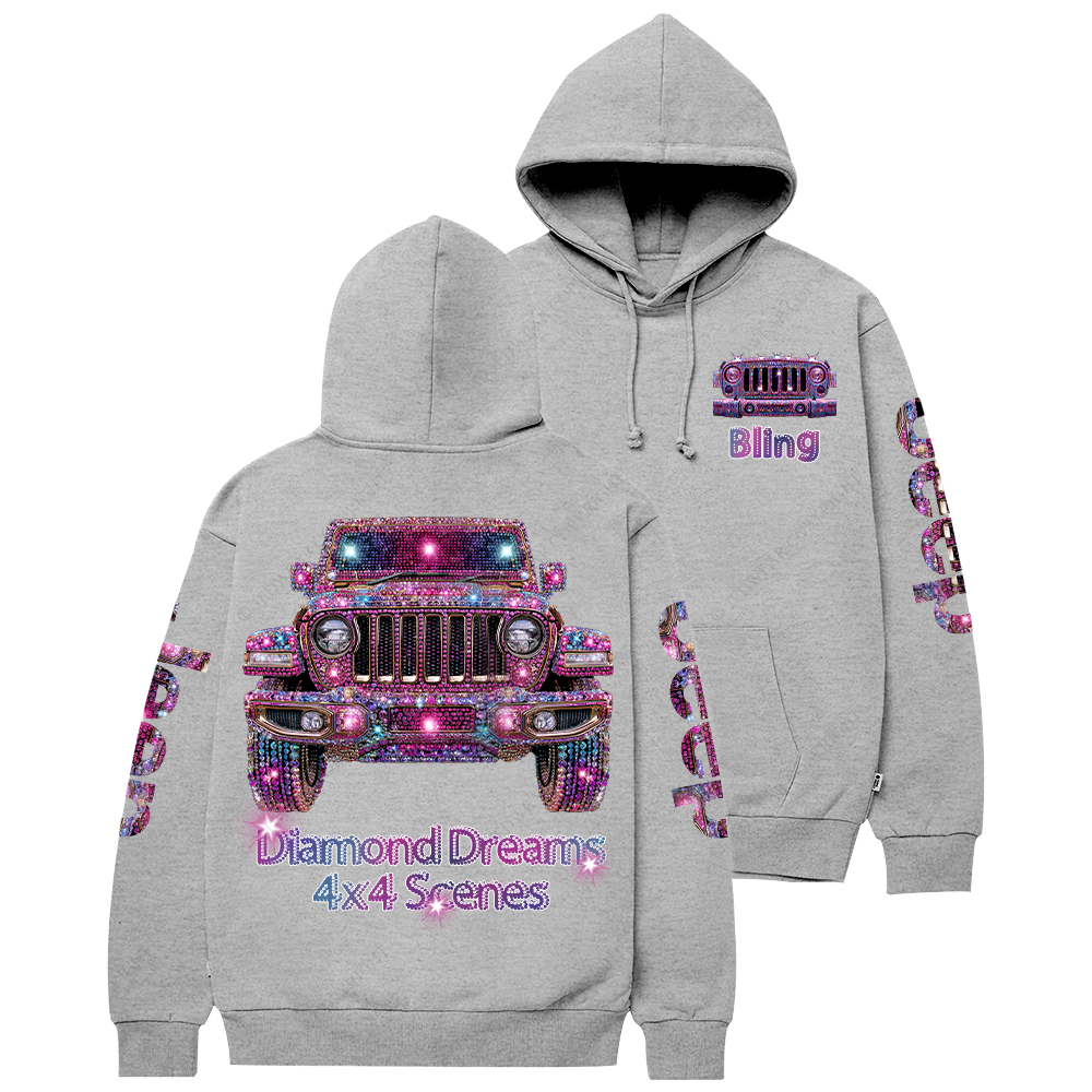 Colorful Bling Sparkle Rhinestone Jp Casual Hoodie