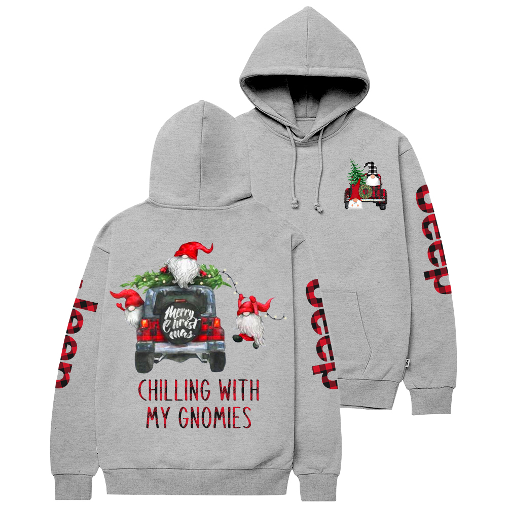 Chilling With My Gnomies Christmas Jp Casual Hoodie