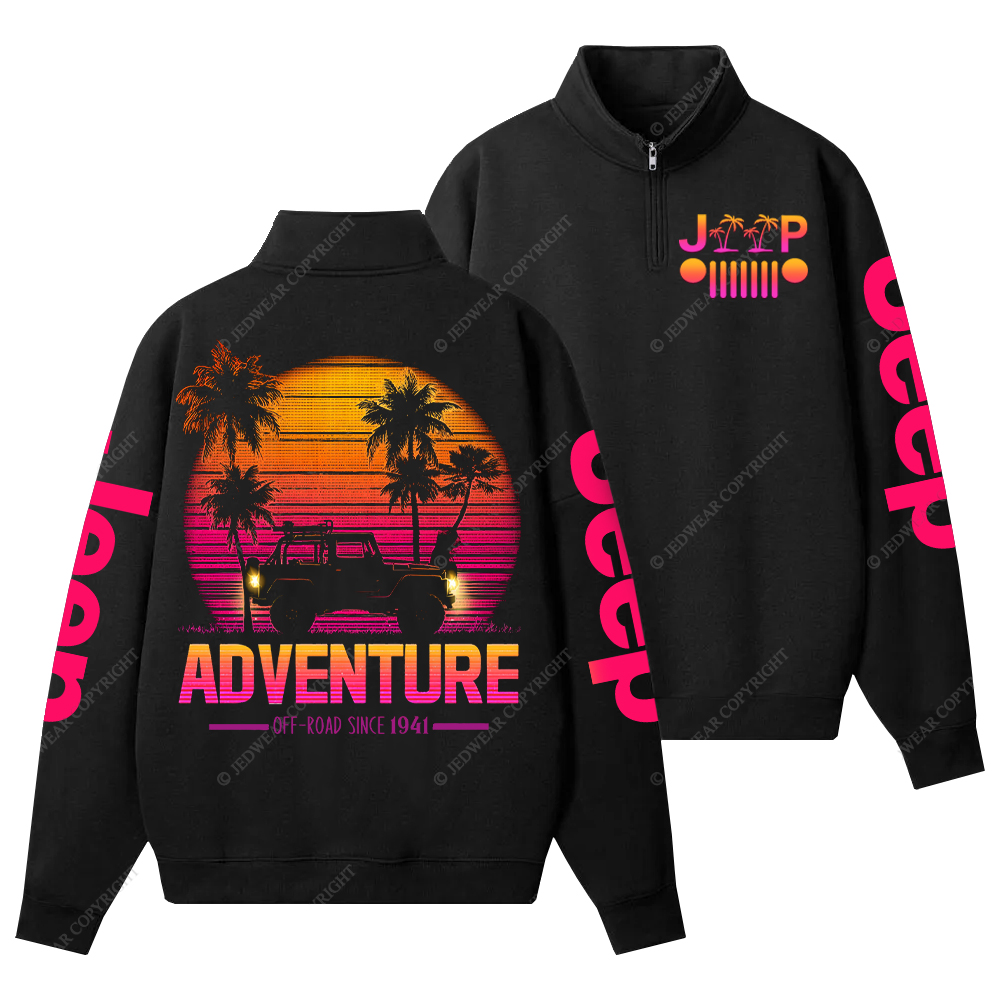 Off-Road Adventure Sunset  Since 1941 Jp Half-Zip Jacket Sweatshirt