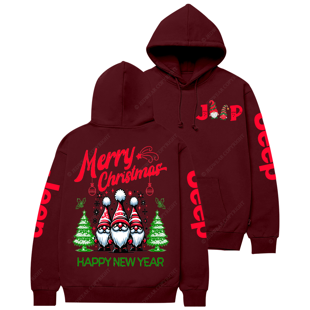 Christmas Gnomes Greeting Jp Casual Hoodie