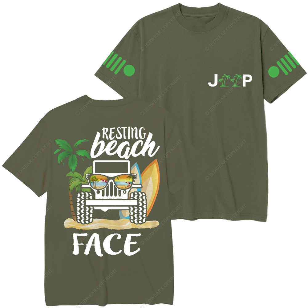 Resting Beach Face Surf Jp T-Shirt