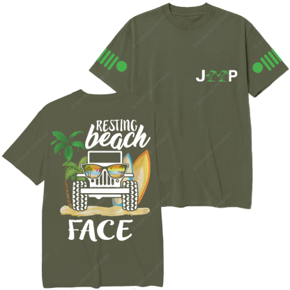 Resting Beach Face Surf Jp T-Shirt