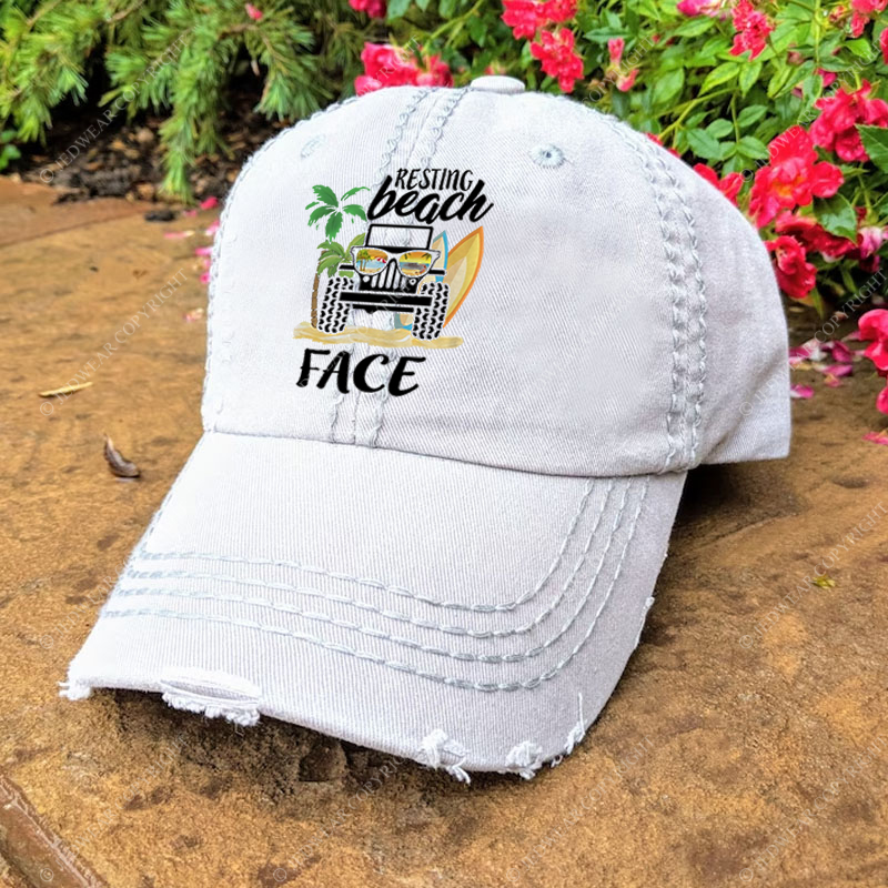 Resting Beach Face Surf Jp Baseball Cap