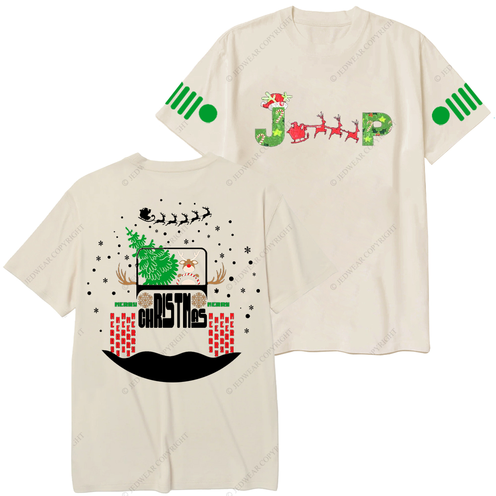Reindeer Off Road Car Christmas Jp T-Shirt
