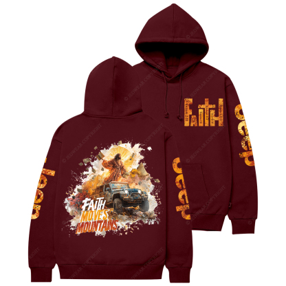 Jesus Religion Faith Moves Mountains Jp Casual Hoodie