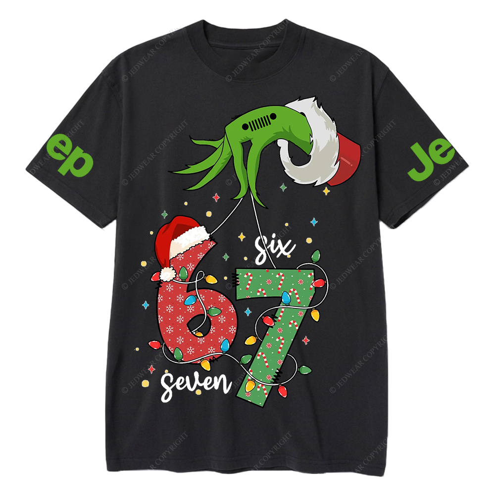 Viral Six Seven Christmas Meme Funny Internet Joke  Jp T-Shirt