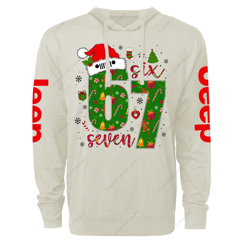 Funny Six Seven Meme Christmas Funny Internet Joke Jp Oversized Lightweight Hoodie   