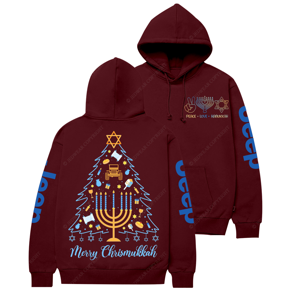 Merry Chrismukkah Jewish Holiday Hanukkah Religious Jp Casual Hoodie