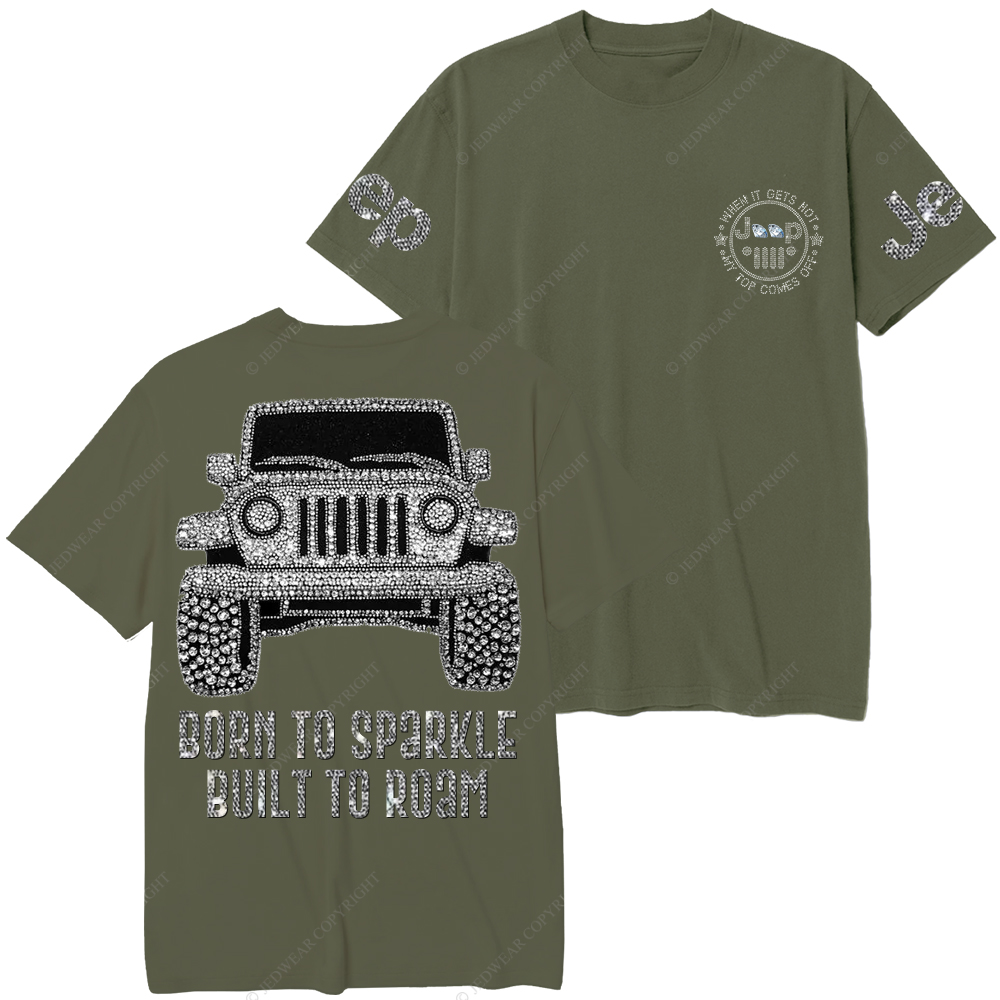 Bling Car Born To Sparkle Built To Roam Jp T-Shirt