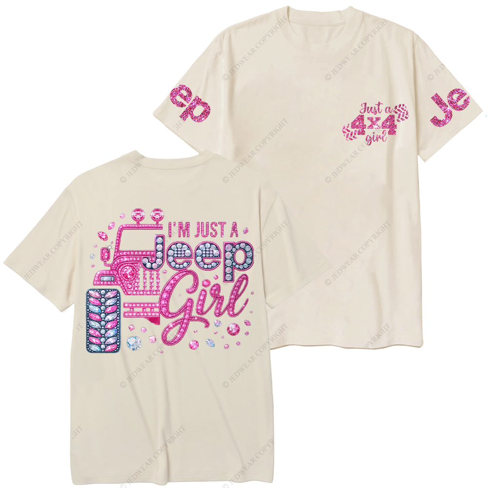 Rhinestone Pink Bling Car Jp T-Shirt