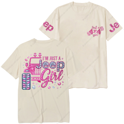 Rhinestone Pink Bling Car Jp T-Shirt