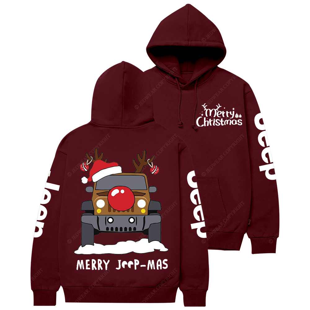 Merry Christmas Funny Reindeer Driving Jp Casual Hoodie