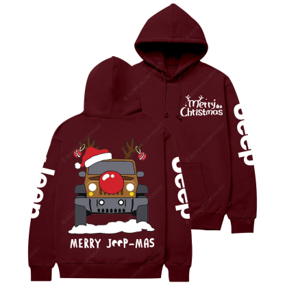 Merry Christmas Funny Reindeer Driving Jp Casual Hoodie