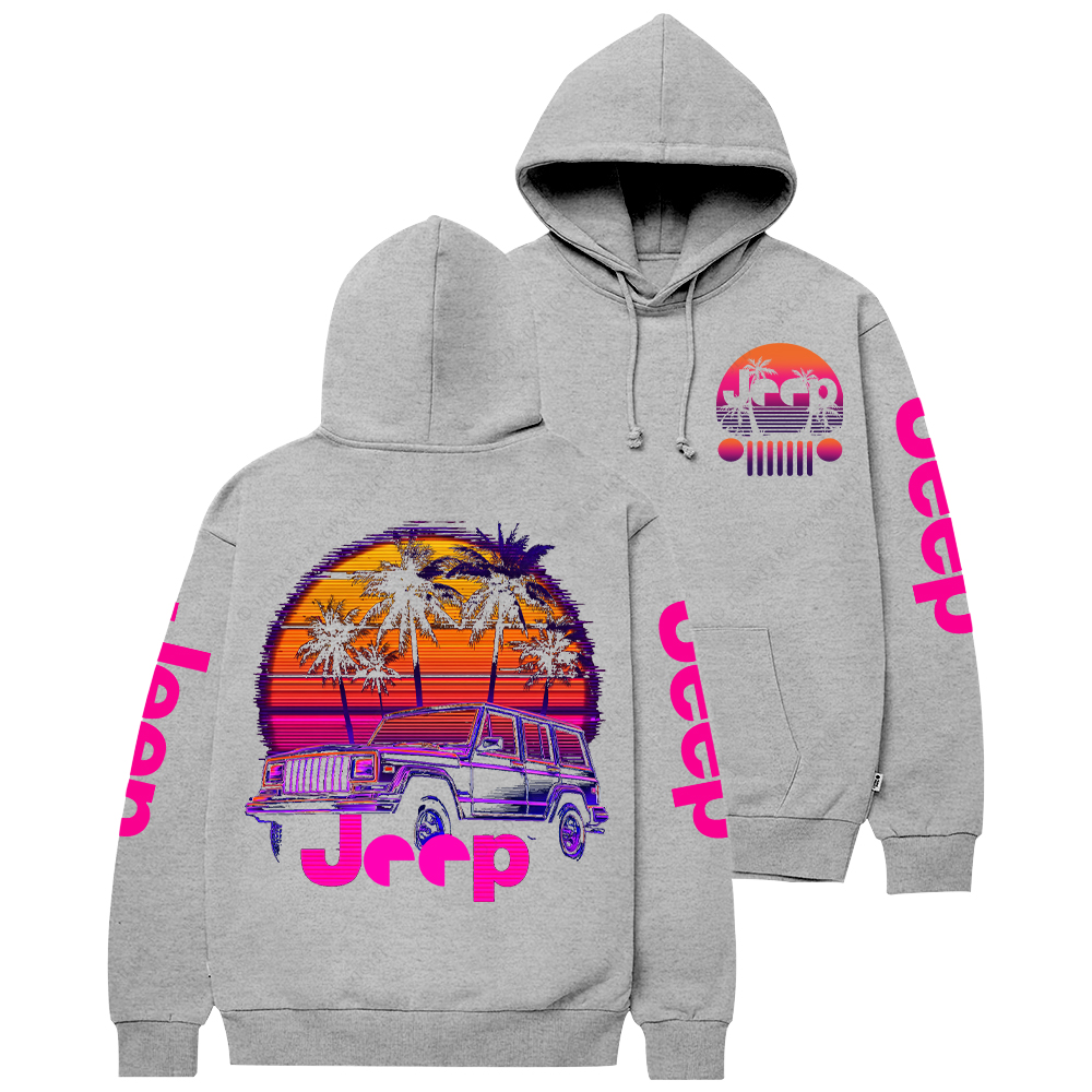 Palm Trees Beach Jp Casual Hoodie