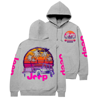 Palm Trees Beach Jp Casual Hoodie