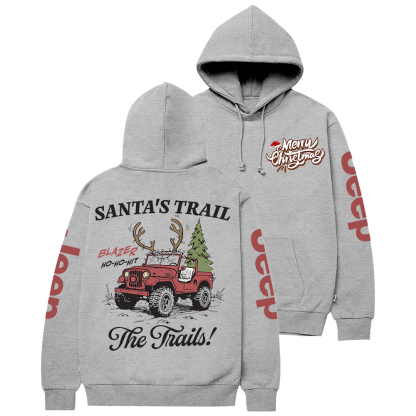 Funny Off Road Christmas Santa's Trail Jp Casual Hoodie