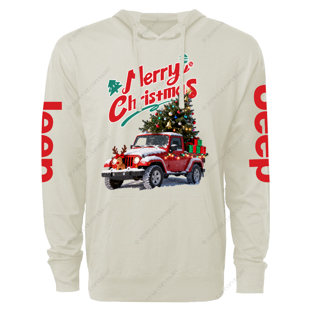 Merry Christmas Elk Gladiator Jp Oversized Lightweight Hoodie   