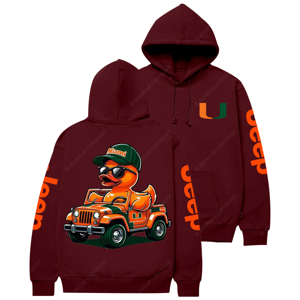 University Of Miami Duck Jp Casual Hoodie