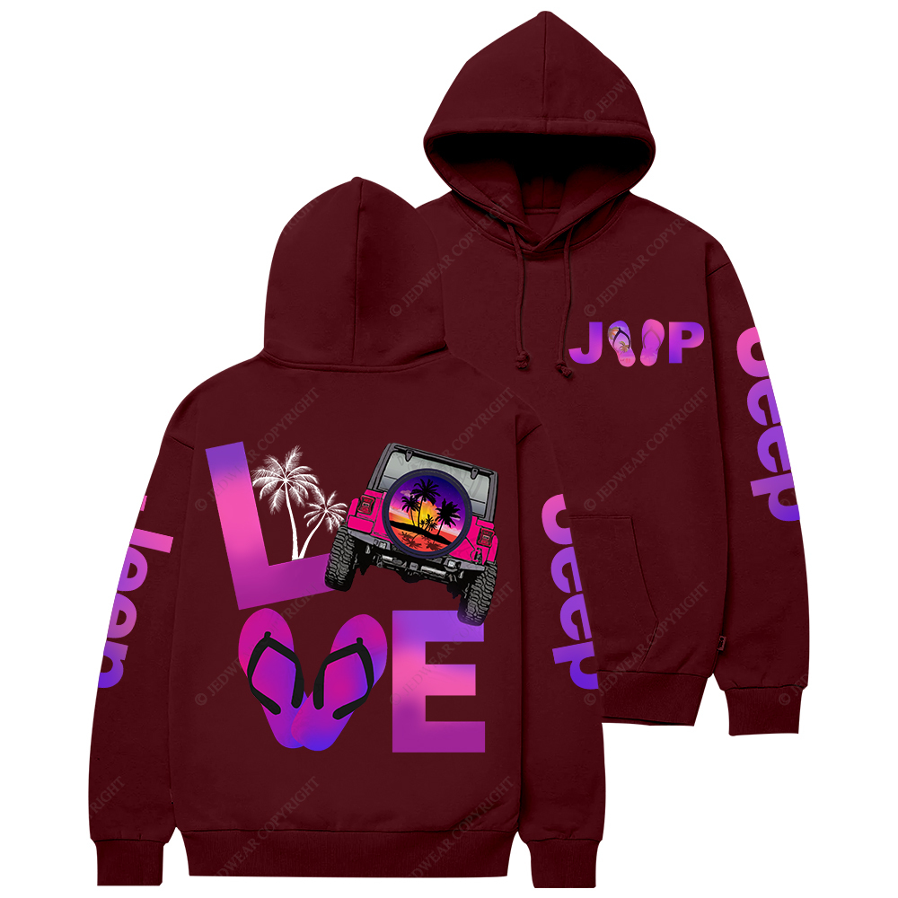 Sunset Palm Tree Colorful Jp Casual Hoodie