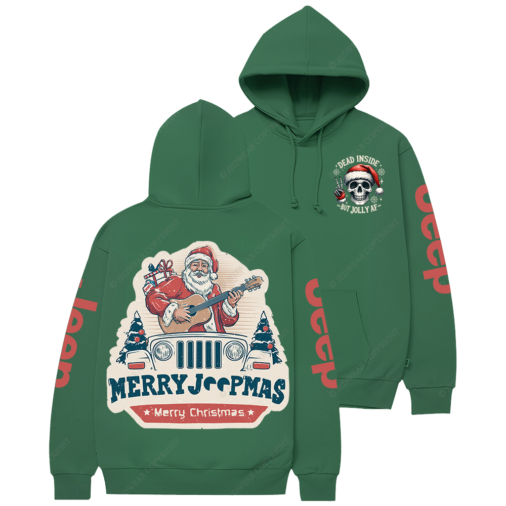 Dead Inside But Jolly Af Merry Christmas Jp Casual Hoodie