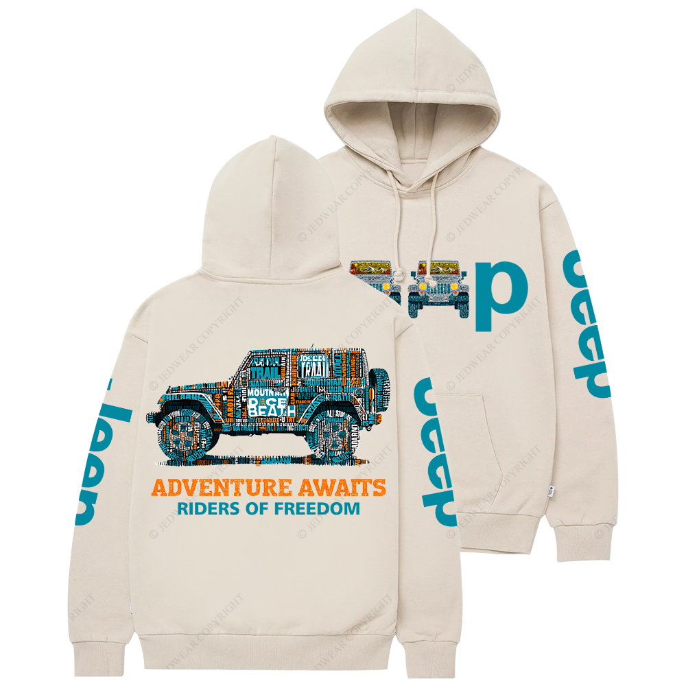 Adventure Awaits Riders Of Freedom Jp Casual Hoodie