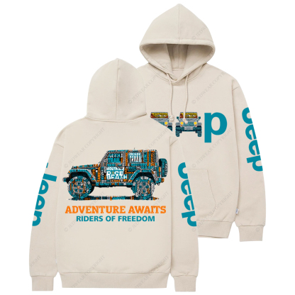 Adventure Awaits Riders Of Freedom Jp Casual Hoodie