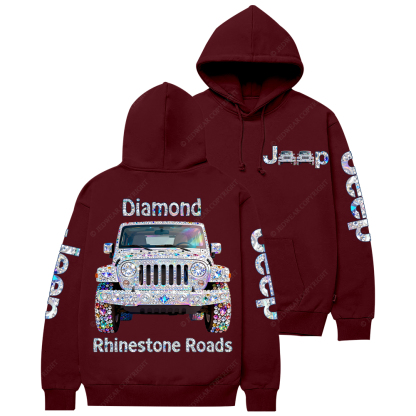 Bling Rhinestone Roads Diamond Jp Casual Hoodie