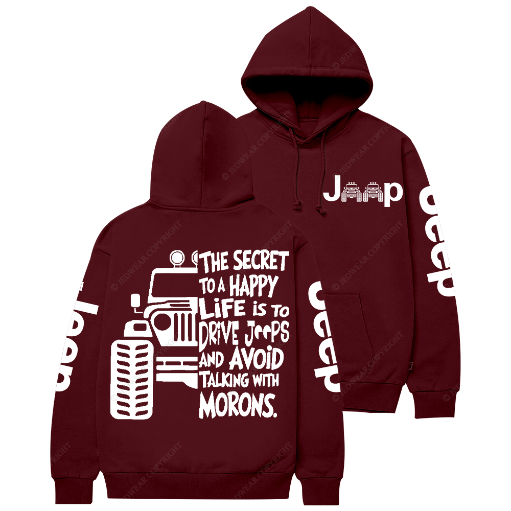 The Secret To A Happy Life Is To Drive Jp Casual Hoodie