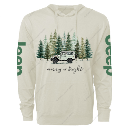Merry And Bright Jp Oversized Lightweight Hoodie   
