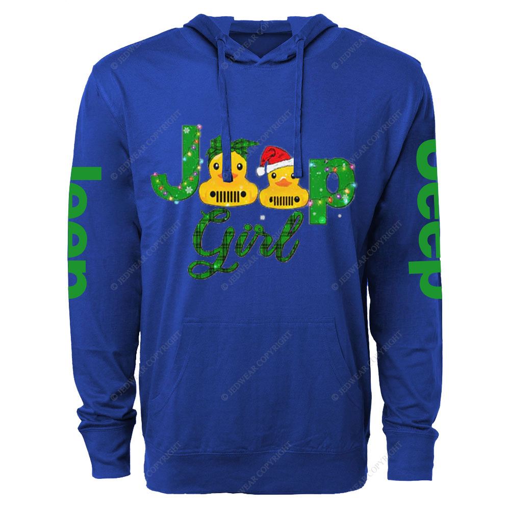 Merry Christmas Girl Duck Jp Oversized Lightweight Hoodie   