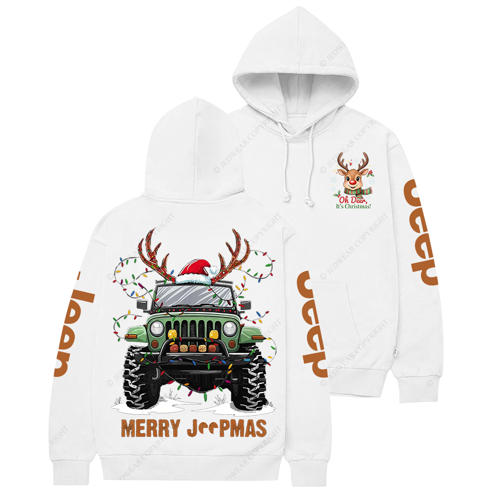 Merry Christmas Xmas Santa Reindeer Jp Casual Hoodie
